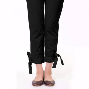 Bow Tie-up Pants / Trousers for Women in Cotton